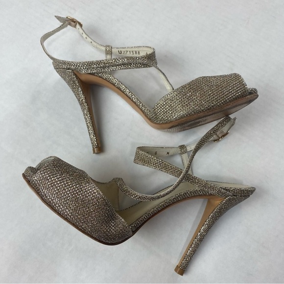 Stuart Weitzman Glitter Accent Slingback Heels - Picture 12 of 13